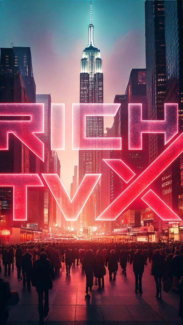 RICH TVX across a futuristic skyline